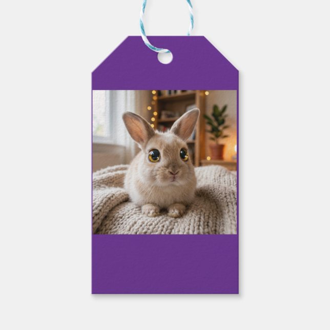 Etiqueta Para Presente Cute bunny card (Frente)