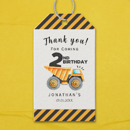 Etiqueta Para Presente Cute Construction Birthday Boy Party 2nd Birthday