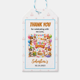 Etiqueta Para Presente Cute Hamster Birthday Party | Kids Animal