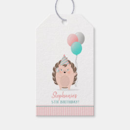 Etiqueta Para Presente Cute Hedgehog Birthday