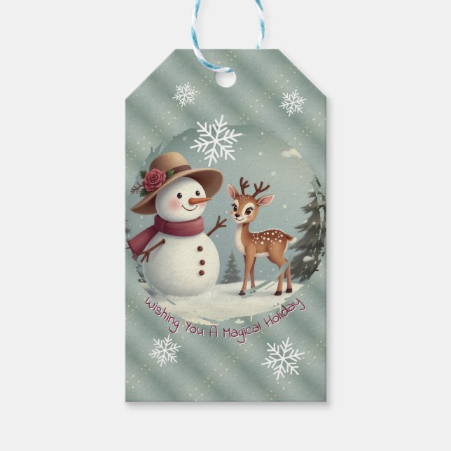 Etiqueta Para Presente Cute Holiday Designed Hang-style (Frente)