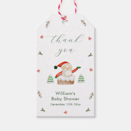 Etiqueta Para Presente Cute It's Cold Outside Santa Baby Shower Thank You