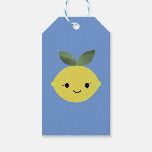 Etiqueta Para Presente Cute Kawaii Lemon (Frente)