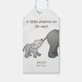 Etiqueta Para Presente Cute Little Peanut On its Way Baby Shower