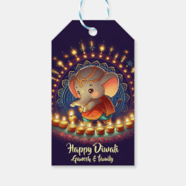 Etiqueta Para Presente Cute Lord Ganesh Diwali