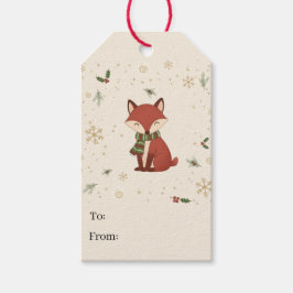 Etiqueta Para Presente Cute Modern Forest Animal Fox Christmas Gift Tags