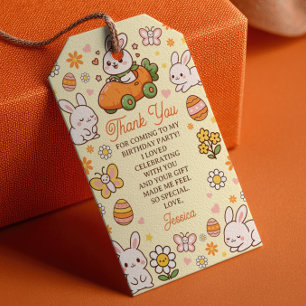 Etiqueta Para Presente Cute O Coelho de Páscoa Agradecimento de Aniversár