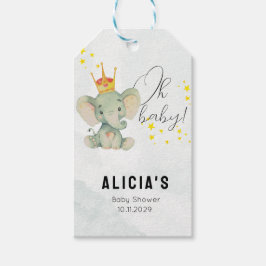 Etiqueta Para Presente Cute Oh Baby Gender Neutral Elephant Baby Shower