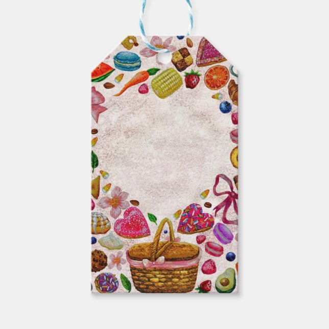 Etiqueta Para Presente Cute Pastry Confections Sweets (Frente)