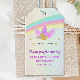 Etiqueta Para Presente Cute Rainbow Unicorn Girl’s Birthday Invite Templa