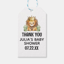 Cute Safari King Lion Chá de fraldas Obrigado