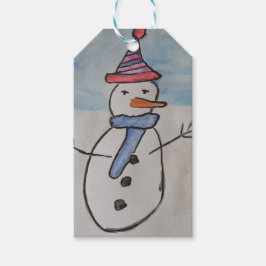 Etiqueta Para Presente Cute Snowman