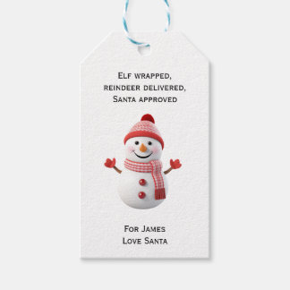 Etiqueta Para Presente Cute Snowman