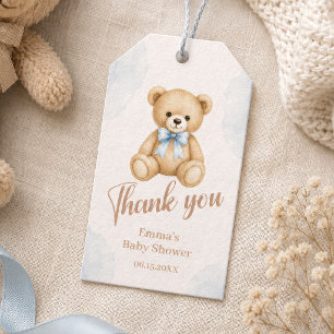 Etiqueta Para Presente Cute Teddy Bear Baby Shower Obrigado