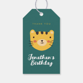 Etiqueta Para Presente Cute Tiger Aniversário obrigado Presente