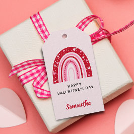 Etiqueta Para Presente Cute Valentines Arco-íris Personalizado
