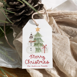 Etiqueta Para Presente Cute Watercolor Illustrations Merry Christmas