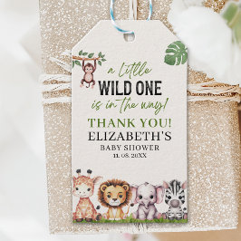 Etiqueta Para Presente Cute Wild Animals Baby Shower Boy