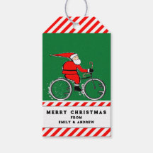 Cycling Biking Christmas Gift Tags