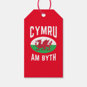 Etiqueta Para Presente Cymru Am Byth Wales Flag Proud Welsh Vintage Rugby