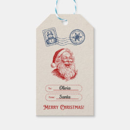 Etiqueta Para Presente Da etiqueta de presente de natal dos papais noeis