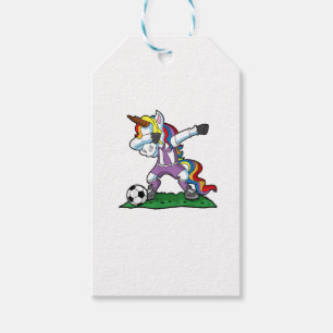 Etiqueta Para Presente Dabbing Unicorn Soccer Girls Team Coach Gift