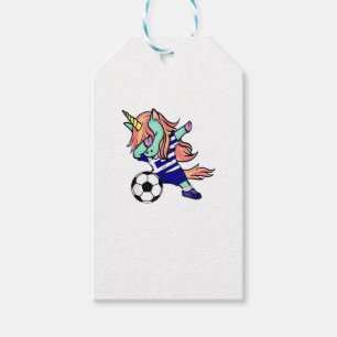 Etiqueta Para Presente Dabbing Unicorn Soccer Grécia Jersey Shirt Grego F