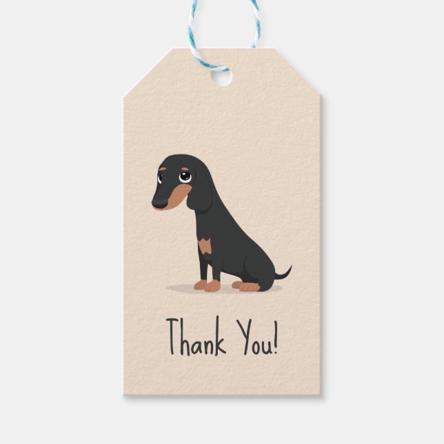 Etiqueta Para Presente Dachshund (Frente)