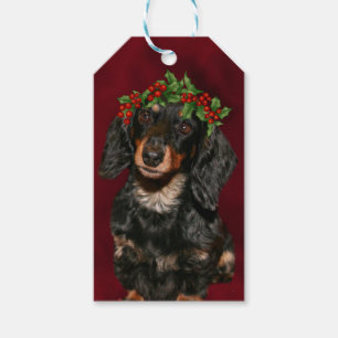 Etiqueta Para Presente Dachshund Christmas