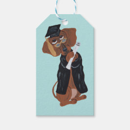 Etiqueta Para Presente Dachshund Graduado