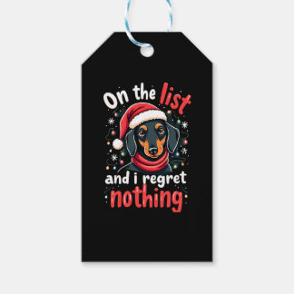Etiqueta Para Presente Dachshund Papai Noel Na Lista Travessa Dachshund C