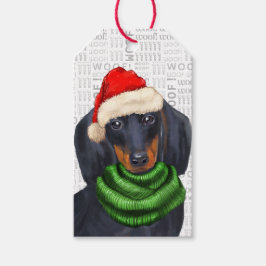 Etiqueta Para Presente Dachshund Papais noeis