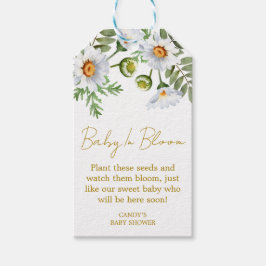Etiqueta Para Presente Daisy Baby Shower Seed Gift Tags