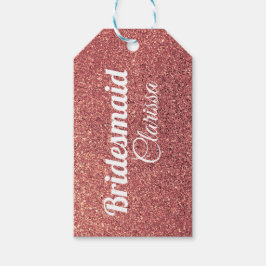 Etiqueta Para Presente dama de pontas elegante de ouro rosa pintinho