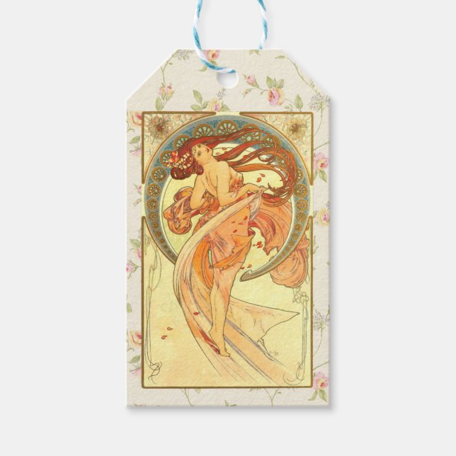 Etiqueta Para Presente Dança, Art Nouveau (Frente)