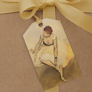 Etiqueta Para Presente Dançarina Ajustando Seu Slipper, Degas Art