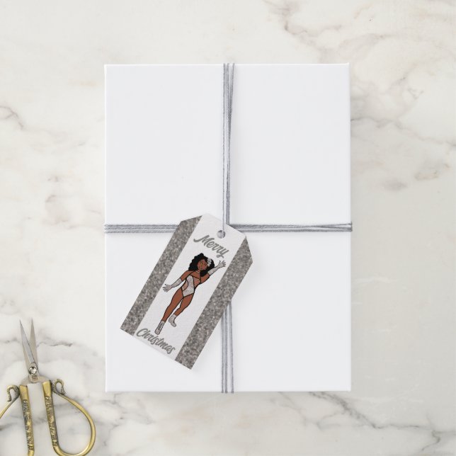 Etiqueta Para Presente Dançarino Personalizado, Presente, Prata A (Com cordão)