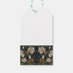 Etiqueta Para Presente Dark Magnolia Garden Vintage Floral
