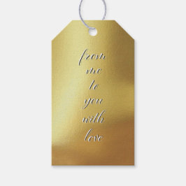 Etiqueta Para Presente de mim para você com amor sqrbll 2 sided Gift Tag