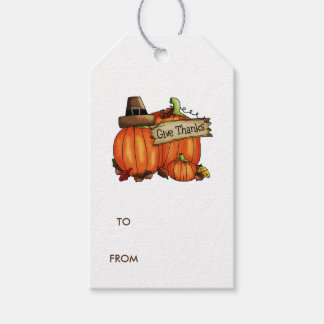 Etiqueta Para Presente Dê Obrigados Pumpkin