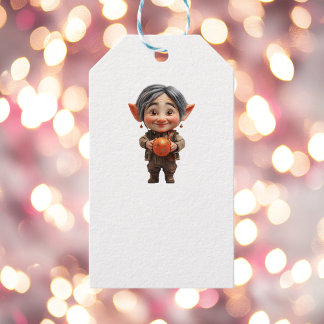 Etiqueta Para Presente Dearie Christmas Elf White Gift Tag