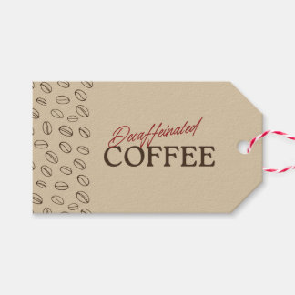 Etiqueta Para Presente Decaffeinated Coffee Gift Tag – Retro Coffee Beans