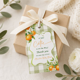 Etiqueta Para Presente Decoração de Chá de Bebê Verde Sálvia Little Cutie