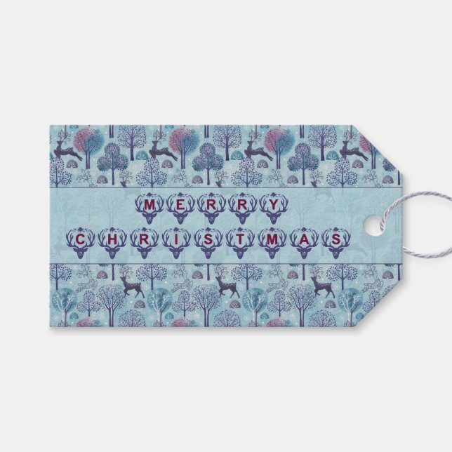 Etiqueta Para Presente Deer Dreams Holiday (Frente (horizontal))