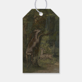 Etiqueta Para Presente Deer in the Forest (por Gustave Courbet)