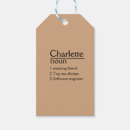 Etiqueta Para Presente Definição de Nome Personalizado