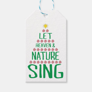 Etiqueta Para Presente Deixar o Céu e a Natureza Cantar Imagem da Árvor