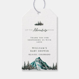 Etiqueta Para Presente Deixe A Aventura Começar O Chá de fraldas Do Pinho