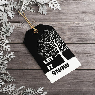 Etiqueta Para Presente Deixe nevar   Natal Mínimo Simples