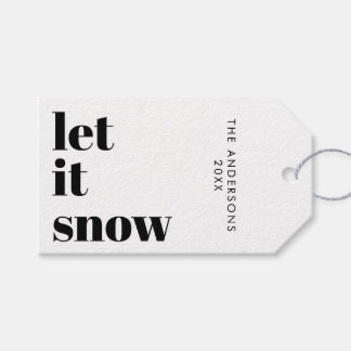 Etiqueta Para Presente Deixe nevar | Natal Moderno Minimalista